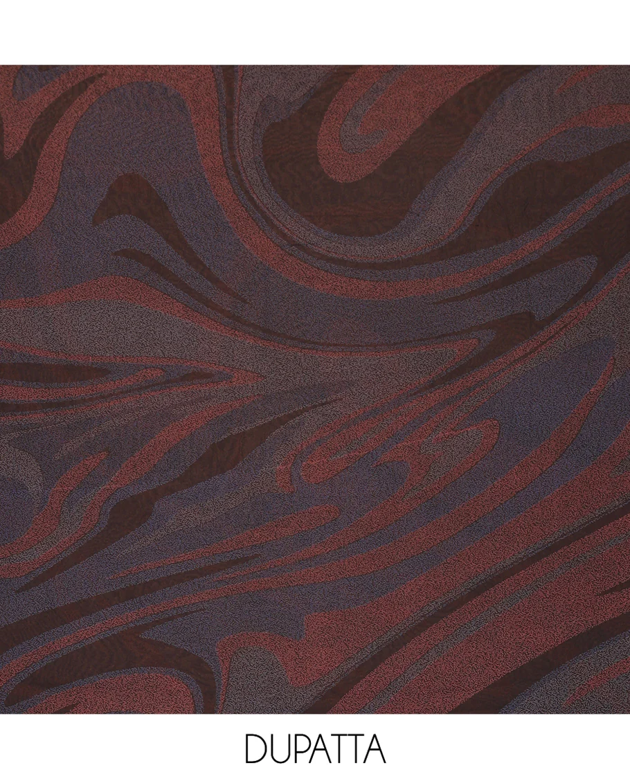 Black and Blue Material Chudidhar Set Adorned with Patch Neck and Sequins Embroidered Vichitra Silk Top, Plain Santoon Bottom, and Vichitra Silk Abstract Printed Dupatta - Image 2