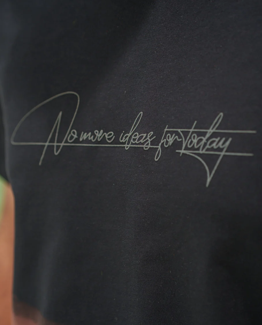 Black Cotton-Blended Ombre-Dyed T-Shirt Comes with Typographic Print, Crew Neck, Half Sleeves, Slim Fit, and Regular Length - Image 6