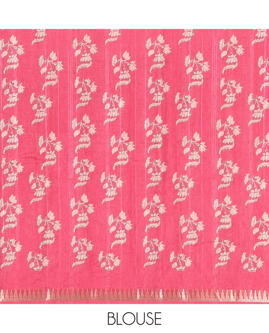 Black Semi-Tussar Silk Saree, Gracefully Detailed with Kalamkari-Style Human Motifs Printed on Its Body, Complemented by a Contrast Temple Zari Border, Creatively Kalamkari Printed Pallu, and Paired with a Contrast Blouse - Image 6