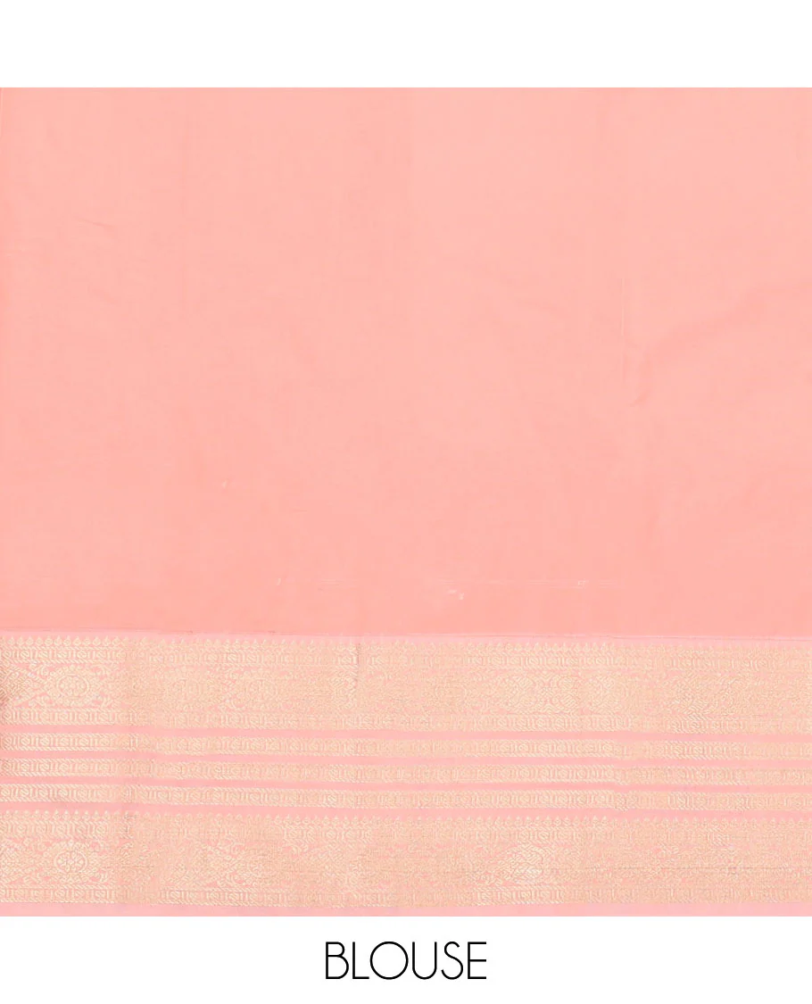 Blue Budget Silk Saree, Accentuated with Zari Butta Enclosed Checked All Over Its Body, Complemented by a Contrast Traditional Zari Design Varisai Pettu Border, Majestically Detailed Pallu, and Paired with a Contrast Blouse - Image 4