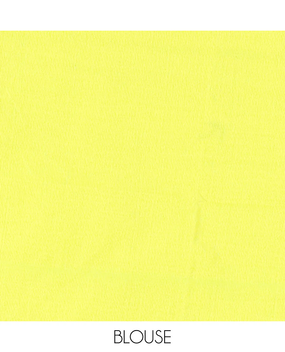 Borderless Lemon Yellow Mul Cotton Saree, Subtly Sparkled With Big Sequins Work On Its Body, a Self-Pallu and Paired with a Matching Blouse - Image 3