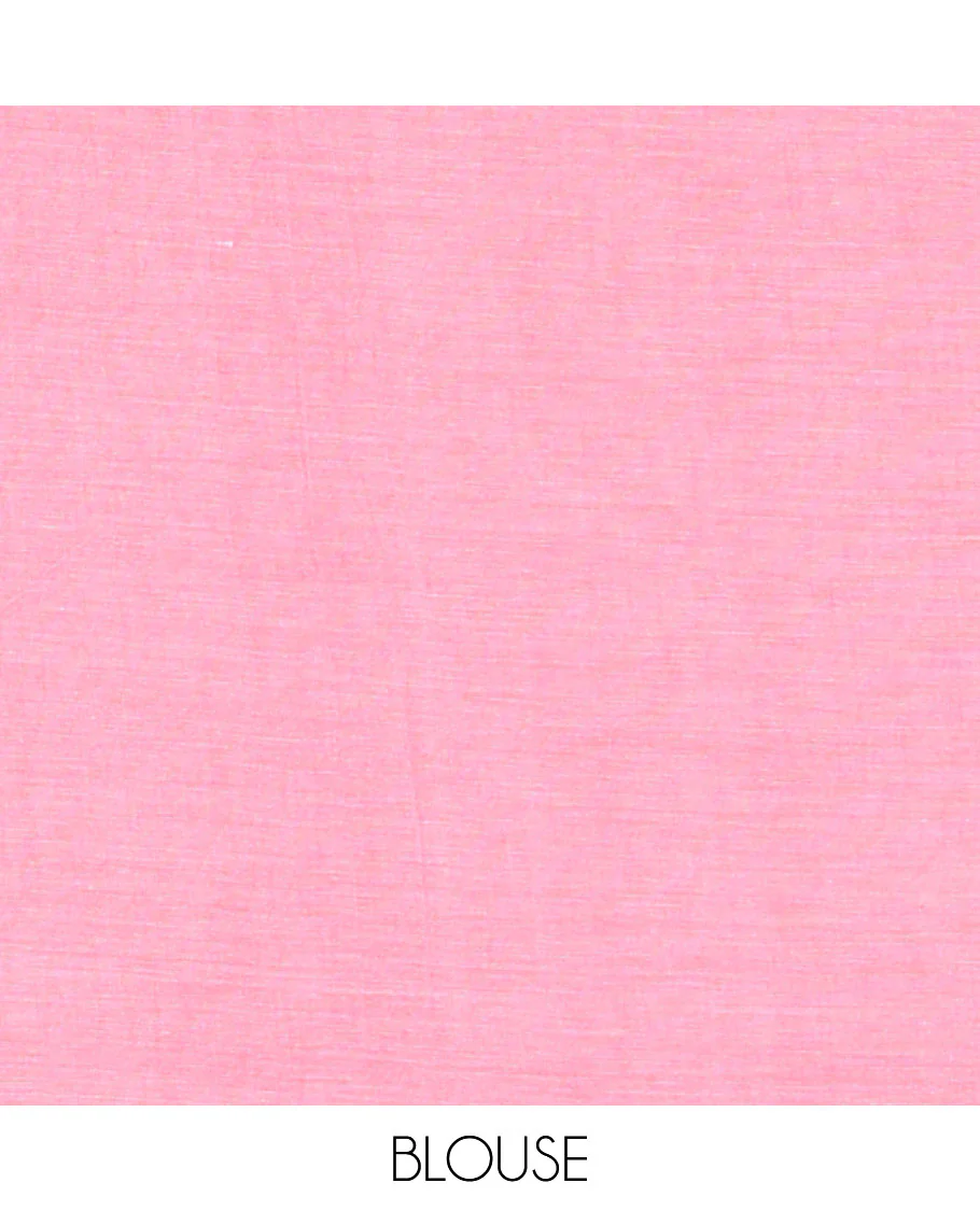 Borderless Pink Khadi Mul Cotton Saree, Adorned with Sequin Work on Its Body and Pallu, and Paired with a Matching Blouse - Image 3