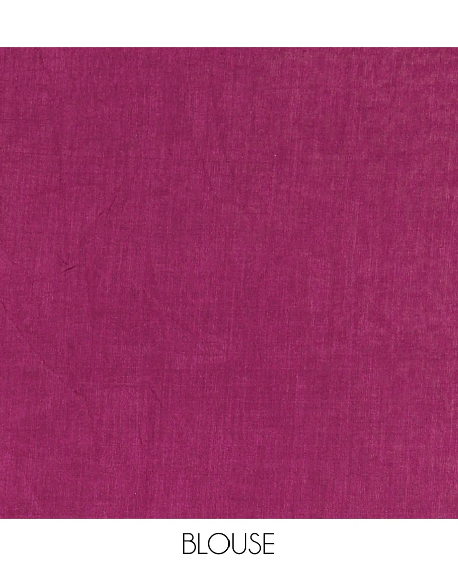 Borderless Wine Vichitra Silk Saree, Gleamed Up with Sequin Work on Its Body, Highlighted by a Self-Pallu of Sequin Work, and Paired with a Matching Blouse - Image 3