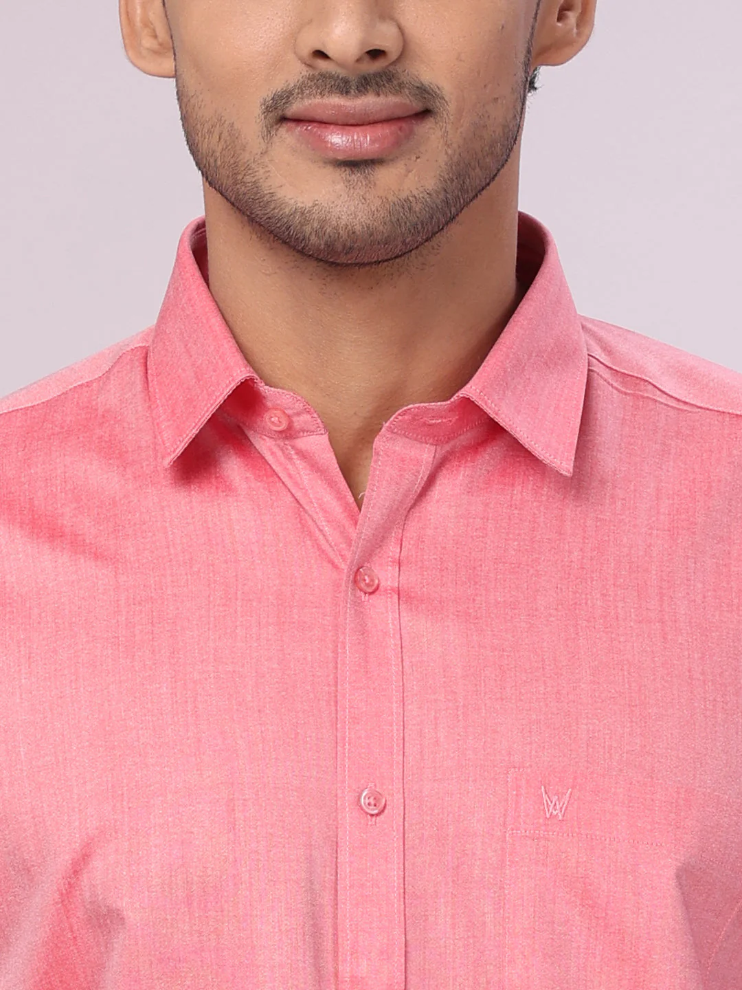Father & Son Pink Colour Cotton Shirt with Matching Border Tissue Dhoti Combo - Image 8