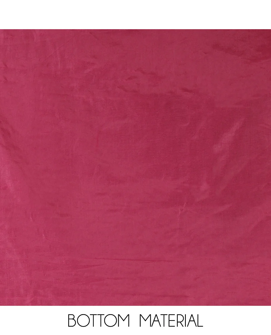 Magenta Vichitra Silk Material Chudidar Set Featuring Sequins-Thread-Embroidered Top, a Santoon Bottom, and a Matching Scallop-Embroidery Dupatta - Image 5