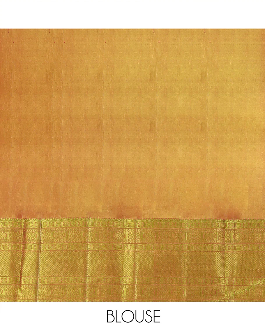 Maroon Kanchipuram Silk Saree, Delicately Woven with Mayil and Chakram Thread Buttas, Complemented by a Contrast Border of Rekku, Kamalam, Poun, Chakram, Kuyil Kann, and Then Kuli Kann Designs, Jaal Design Pallu, and Paired with a Contrast Blouse - Image 6