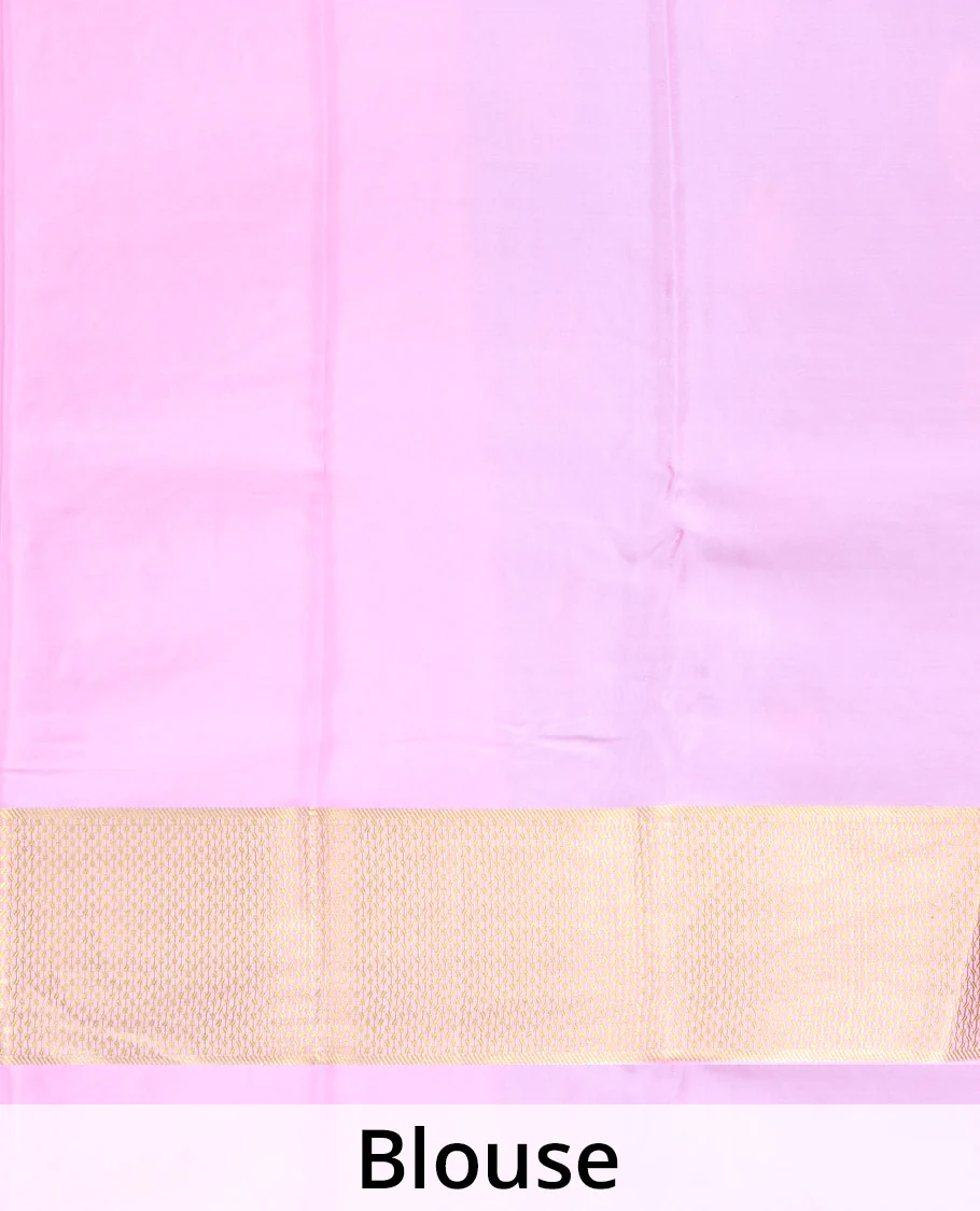 Maroon zari buttas Mysore silk saree, contrast traditional zari border, and pallu of jaal design - Image 5