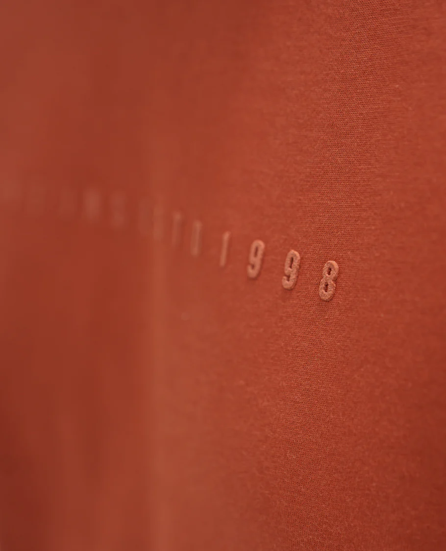 Orange Cotton-Blended Ombre-Dyed T-Shirt Comes with Typographic Print, Crew Neck, Half Sleeves, Slim Fit, and Regular Length - Image 6