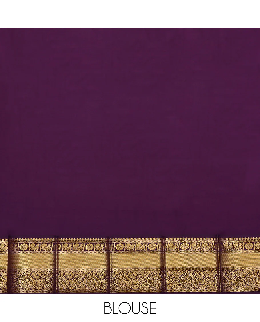 Pink and Orange Budget Silk Saree, Adorned with Zari Buttas on Its Body, Complemented by a Contrast Traditional Zari Design Border, Grand Pallu, and Paired with a Contrast Blouse - Image 4