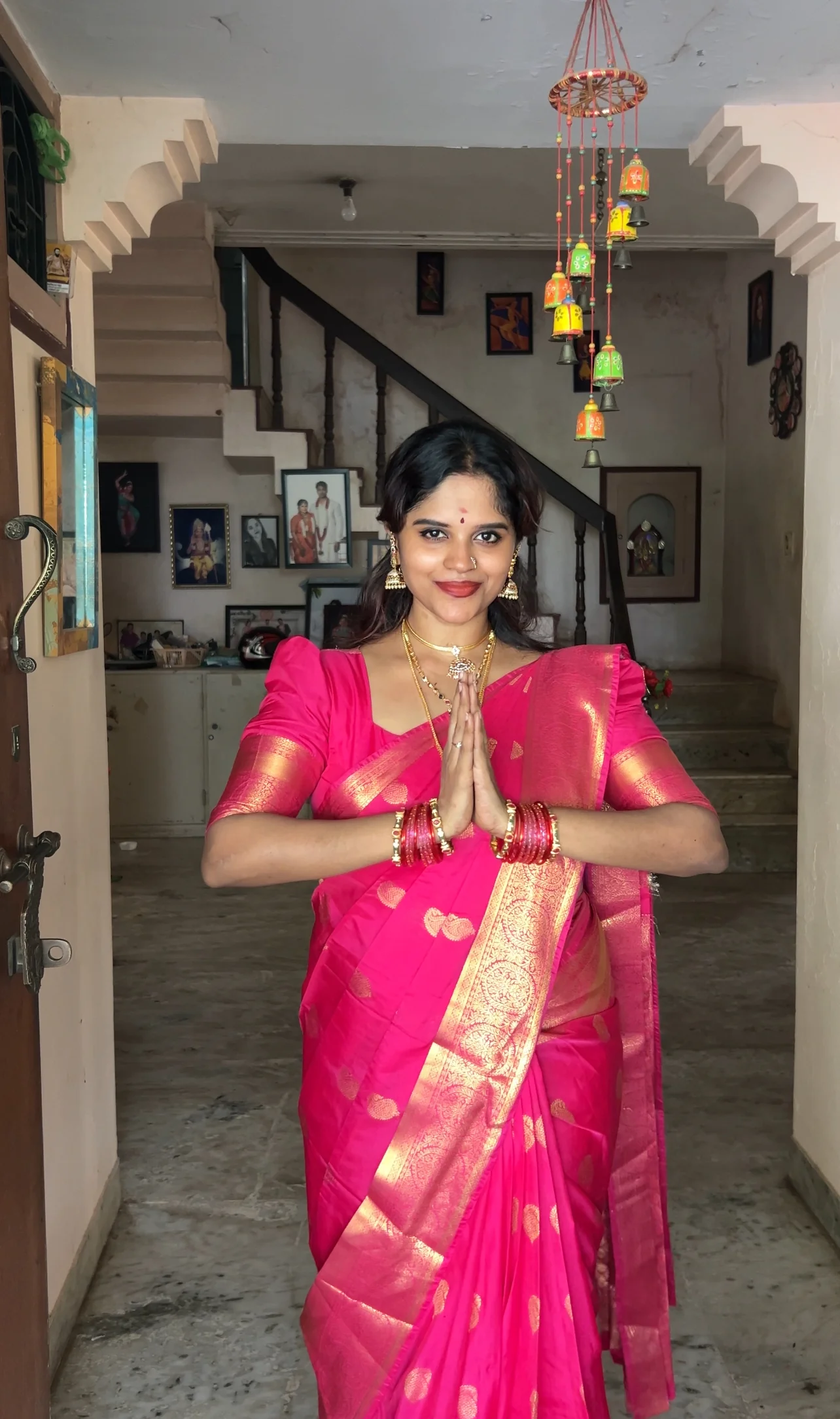 Pink Budget Silk Saree Bedecked with Paisley Buttas All Over Its Body, Highlighted by a Traditional Zari Design Border, Grand Pallu of Jaal Designs, and Paired with a Matching Blouse - Image 4