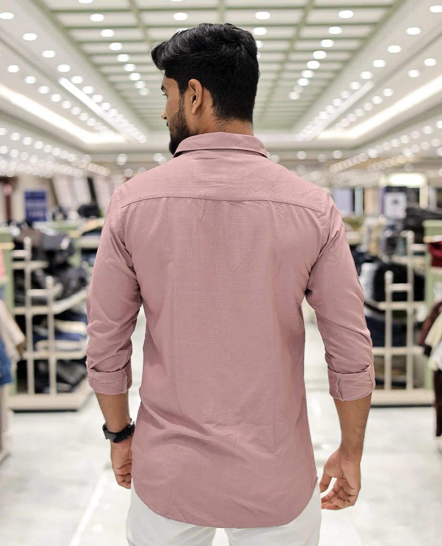 Pink Cotton-Blended Party Wear Shirt, Comes with Floral Print, Full Sleeves, a Spread Collar, a Slim Fit, and Regular Length - Image 4