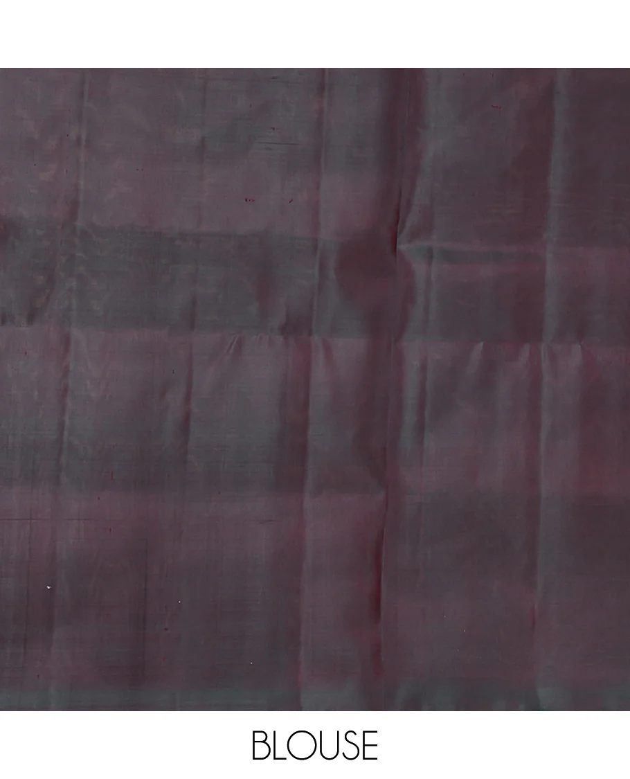 Pink Mayuri Soft Silk Saree, Enriched with Ring Motifs All Over Its Body, Complemented by Contrast Border of King-Queen in Wedding Palanquin Designs, Pallu Depicts Wedding Motifs, and Paired with a Contrast Blouse - Image 6