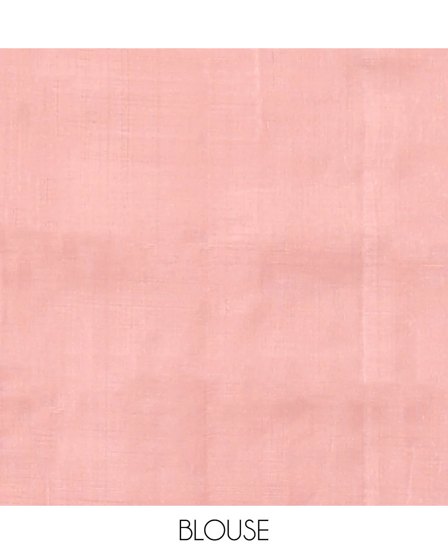 Pink Mayuri Soft Silk Saree, Impeccably Styled with Floral Designs All Over Its Body, Subtle Zari Piping Border, Sparsely Sparkled Pallu, and Paired with a Matching Blouse - Image 6