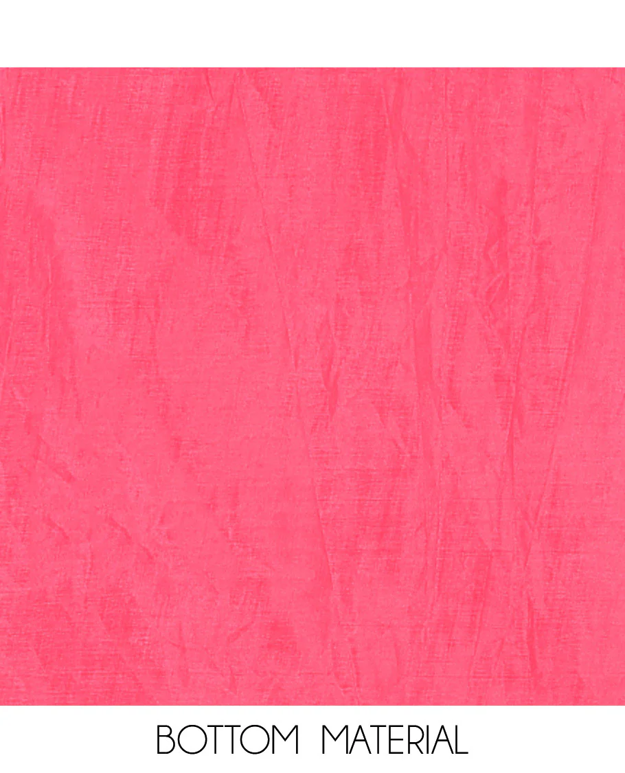 Pink Semi Silk Material Churidar Set, Subtly Made Plain Top, a Plain Santoon Bottom, and Is Paired with a Dual-Colored Bandhani Motifs Semi Silk Dupatta - Image 5