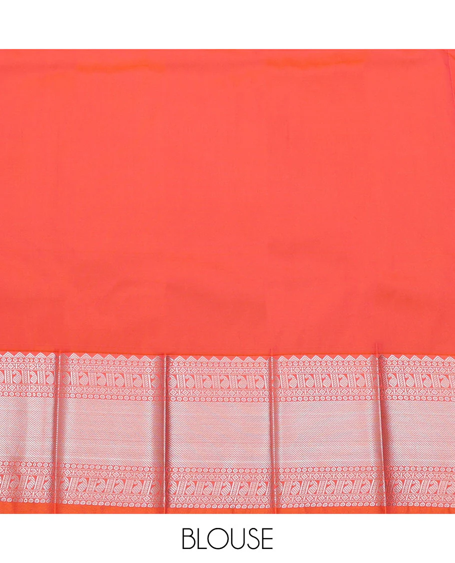 Purple Budget Silk Saree, Spotlighted with Zari Designs  All Over Its Body, Complemented by a Contrast Traditional Zari Design Border, Grand Pallu, and Paired with a Contrast Blouse - Image 4