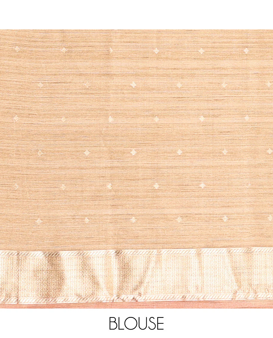 Red Dupion Silk Saree, Artfully Detailed with Pichwai Lotus Vine, Complemented by Contrast Temple Border, Pallu of Pichwai Lotus Motifs, and a Contrast Blouse - Image 5